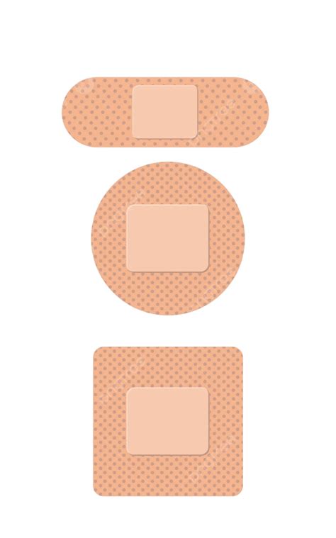 Set Of Medical Patches Of Different Shapes Medicine Layout Vector