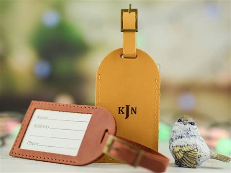 Personalized Leather Luggage Tags, Custom Luggage Tags - Etsy