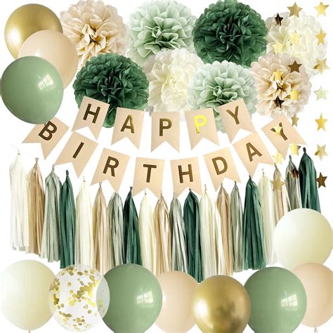 Amazon.com: Happy 18th BirthdayBanner - Foil 18 Balloon Numbers, Sage