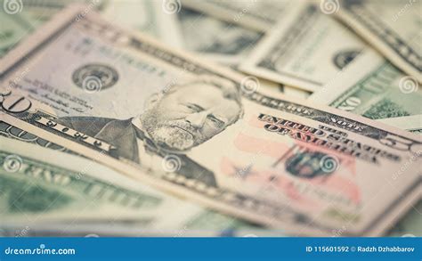 closeup american money fifty dollar bill ulysses grant portrait