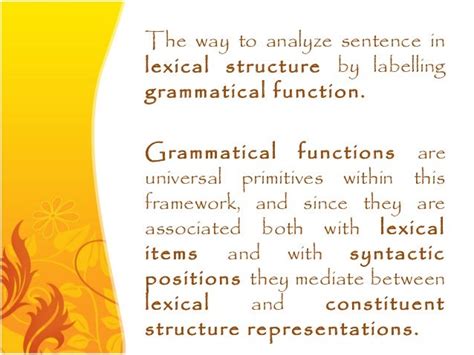 Lexical functional grammar