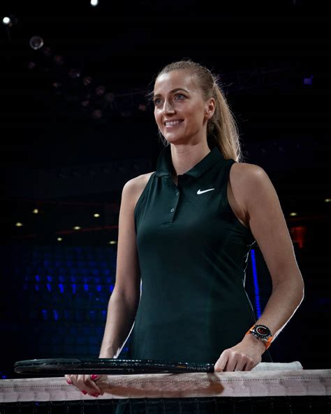 Download Petra Kvitova Smiling and Radiating Positivity in a Standing