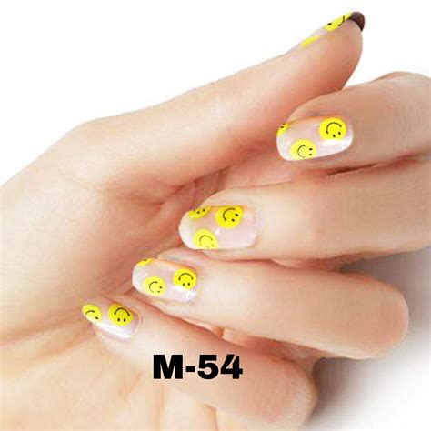 Smiley Face Yellow Nails - Design Talk