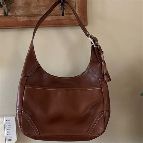 coach bags elegant brown leather coach shoulder bag poshmark