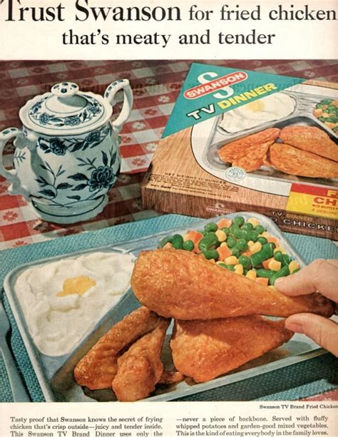 1960's Swanson TV dinners vintage magazine ad Fried