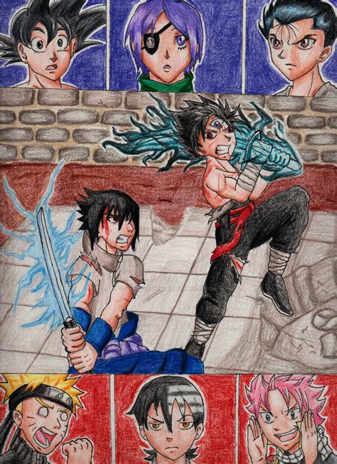 Anime Tournament Hiei vs Sasuke by UniverseShinobi on DeviantArt