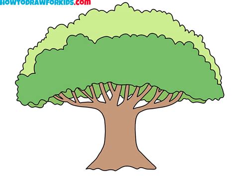 draw  big tree easy drawing tutorial  kids