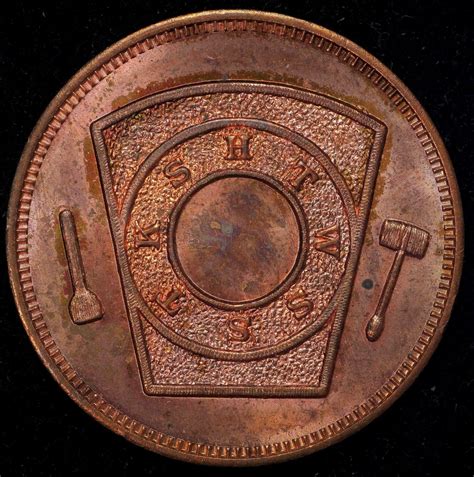Lytle, Texas Masonic One Penny Copper Token Chapter No. 329 RAM 31mm