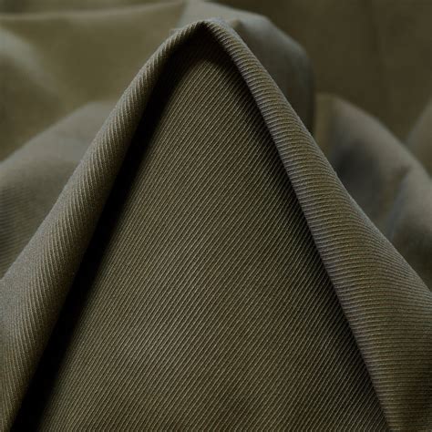 twill cotton elastic dusty olive