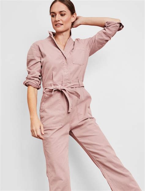 womens riley boiler suit dusty pink boilersuit womens boiler suit