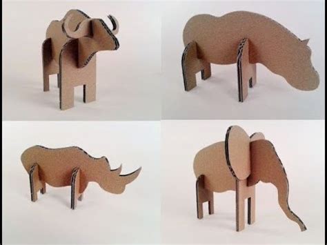 Easy 3D animals | Animals For Children | Cardboard Animals | 3 D Животные | Картонные животные ...