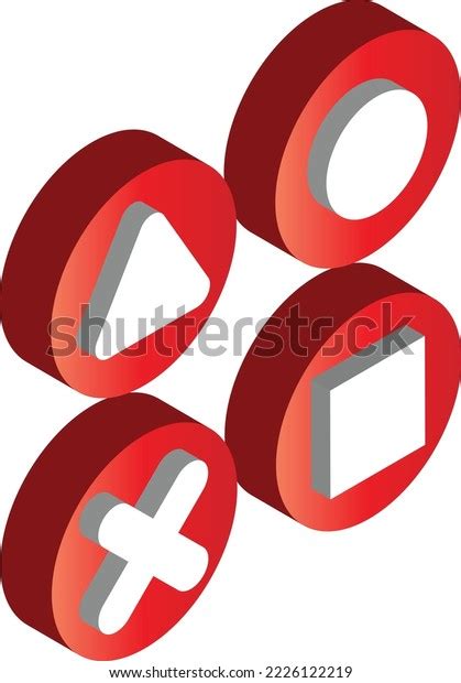 Push Button Games Illustration 3d Isometric Stock Vector (Royalty Free ...