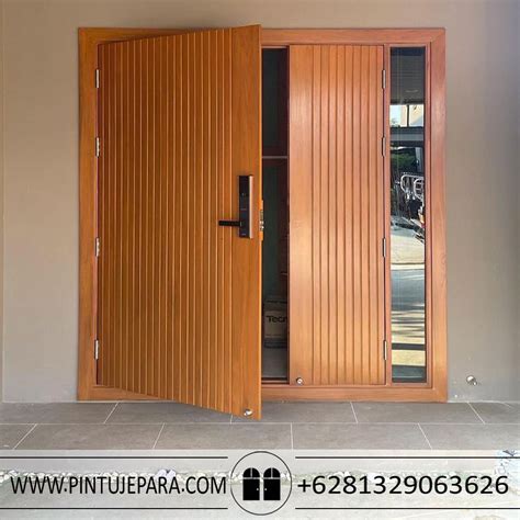 jual pintu rumah jati minimalis double besar kecil  jendela pj