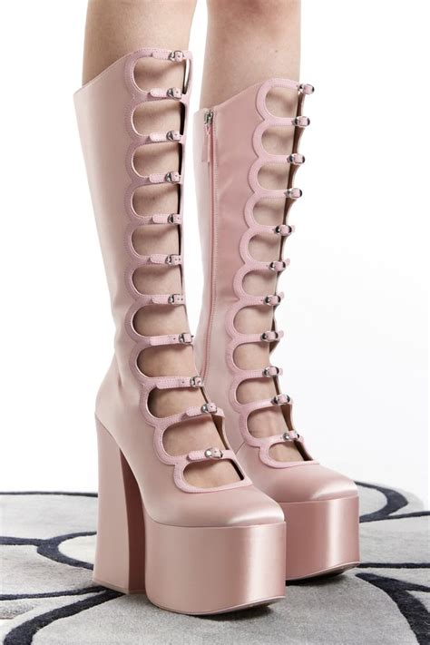 HEAVEN - SATIN MULTI BUCKLE KIKI BOOT – P.A.M. (Perks And Mini ...