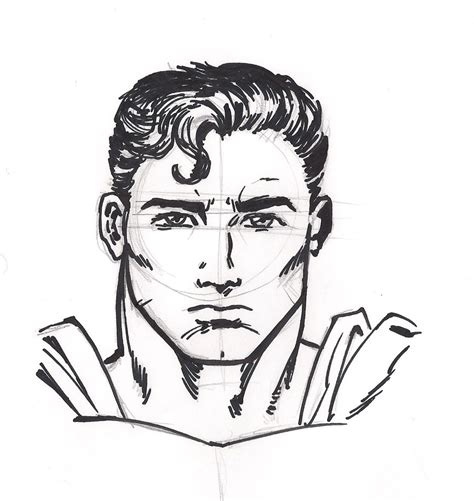 Superman Face Drawing at GetDrawings | Free download