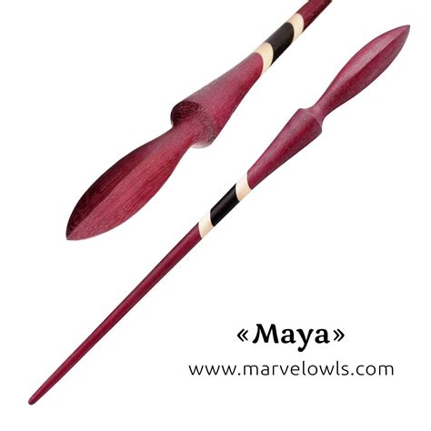 MAYA Wizard Wand Rosewood Ebony and Holly Wood Marvelowls | Etsy