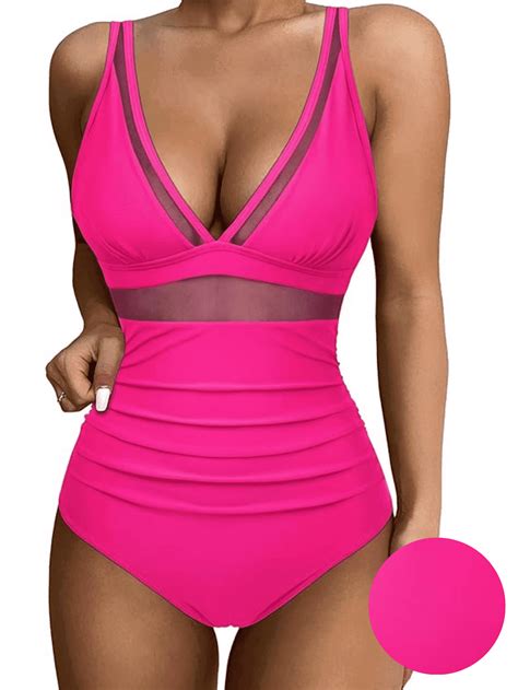 BERANMEY Floral High-Waisted One-Piece Swimsuit, Tummy Control, Push-Up