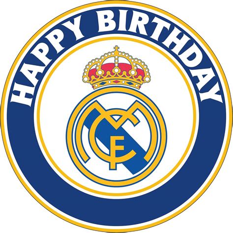 7.5 Real Madrid Cake Topper – Round Edible Birthday Cake Decorations