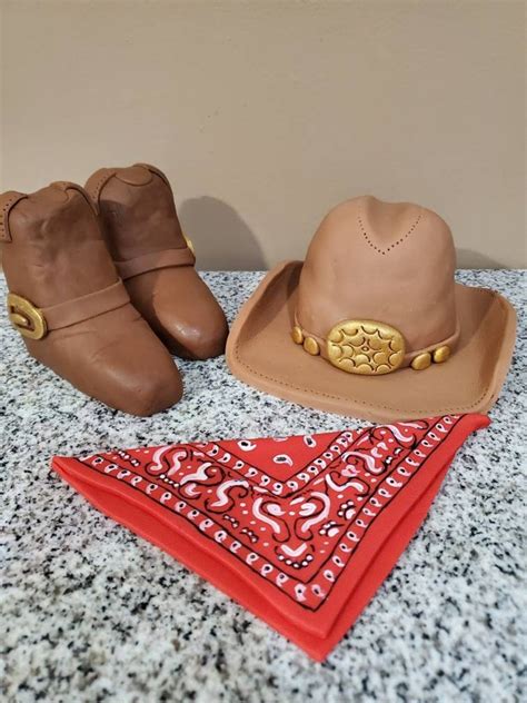 Cowboy Cake Toppers Western Cake Toppers Fondant Cowboy Hat - Etsy