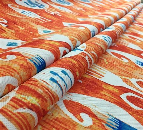 Native American Fabric by the Yard İkat Fabric Orange Blue - Etsy