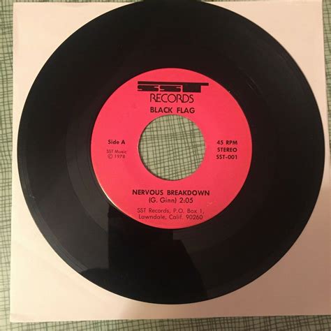 popsike.com - BLACK FLAG Nervous Breakdown V1 SST 001 Punk Hardcore KBD