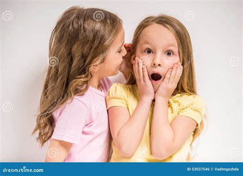 cartoon kids telling secrets