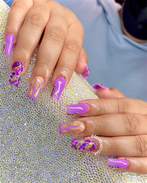 30+ Purple and Gold Nails that Make a Statement - Nail Designs Daily