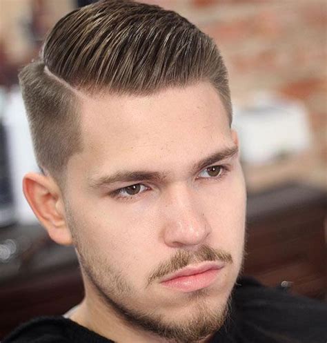 exemplary mens hairstyles undercut fade  side part