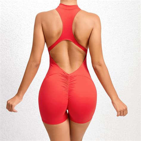 Zippered Gym One-Piece Workout Clothes - 2026 Fitness Jumpsuit Set