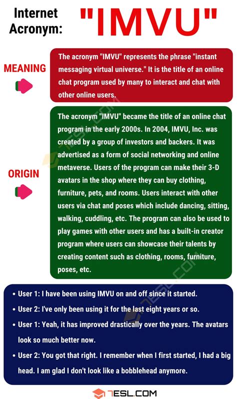 IMVU Meaning: What Does IMVU Mean and Stand For? • 7ESL