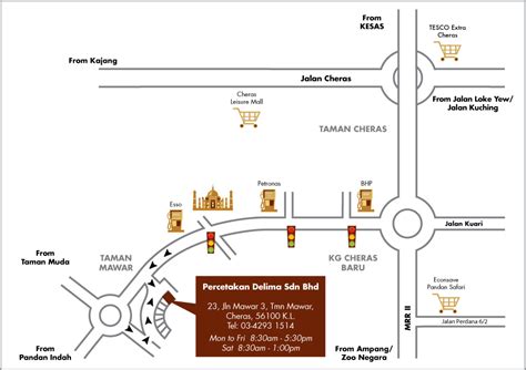 location map percetakan delima