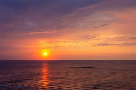 High Angle Shot of Florence Sunset in Rimini Beach Italy Stock Image ...