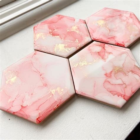 Alcohol Ink Coasters - Etsy