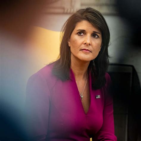 Download Nikki Haley Wearing A Magenta Dress Wallpaper | Wallpapers.com