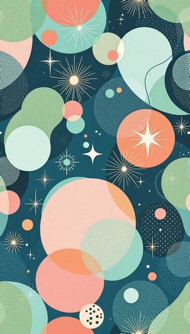 retro atomic pattern image retro geometric vintage