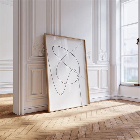abstract   drawing print neutral minimalist wall printable art