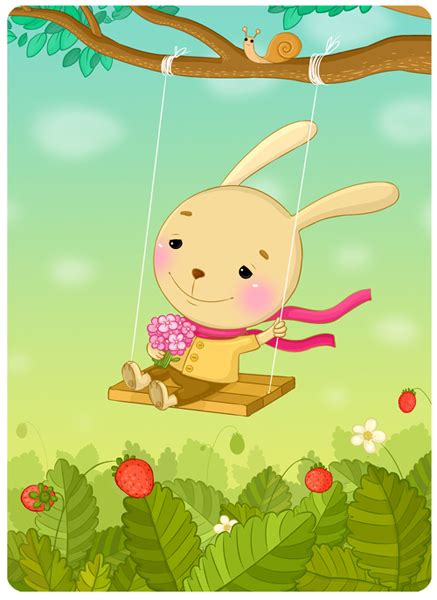 Иллюстрация Качели в стиле детский | Illustrators.ru