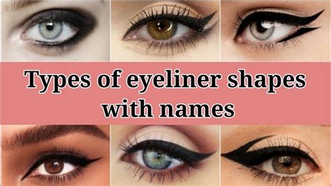 Different types of eyeliner looks with names || Easy eyeliner Designs ...