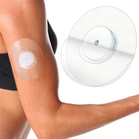 freestyle libre sensor covers adhesive patches oval  pcs transparent