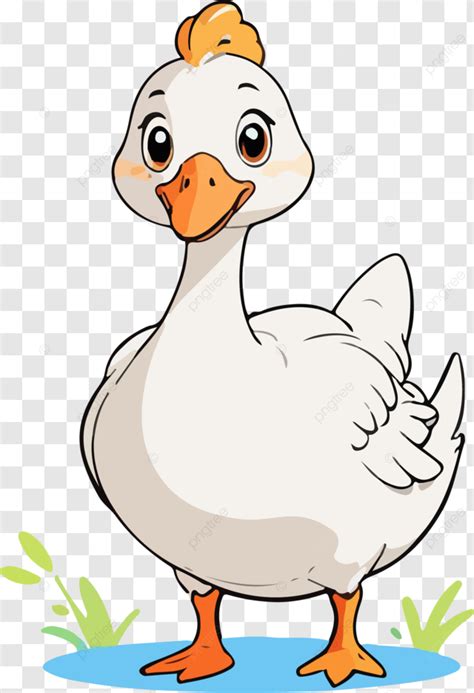 Goose Duck Cartoon Style, Goose, Duck, Cartoon PNG Transparent Image ...