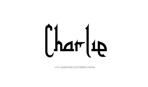 Charlie Name Tattoo Designs