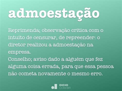Qual O Significado Da Palavra Admoestação