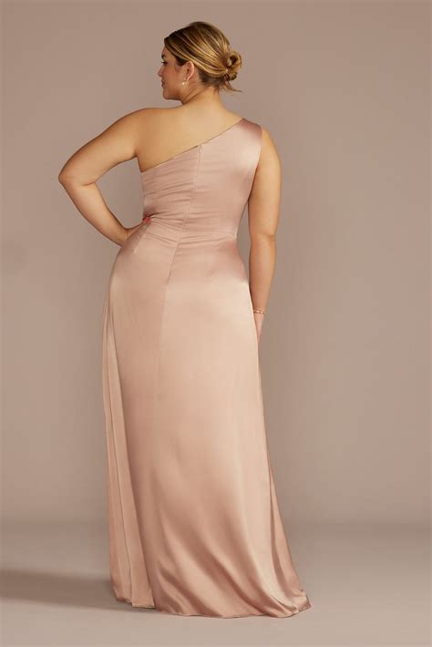Stretch Charmeuse One-Shoulder Bridesmaid Dress F20683 - Onedaybride