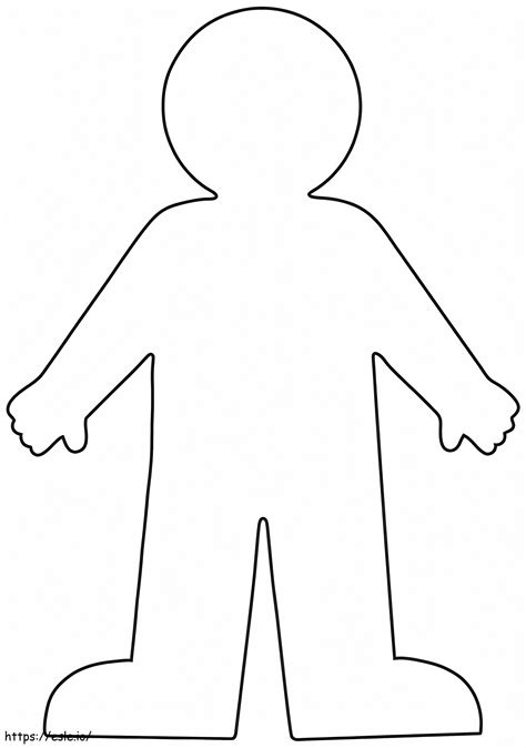 outline person human body clipart template coloring clip blank faceless