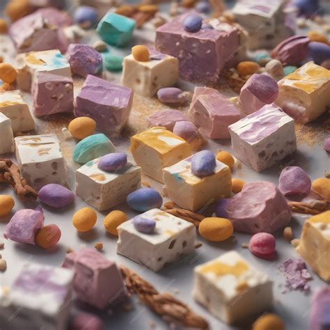 Appetizing Nougat art food ai generative | Premium AI-generated image