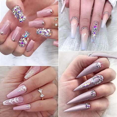 Acrylic Nails Designs With Rhinestones