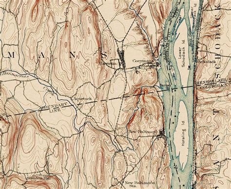 Coxsackie NY Vintage Map 1894/1921 - Etsy