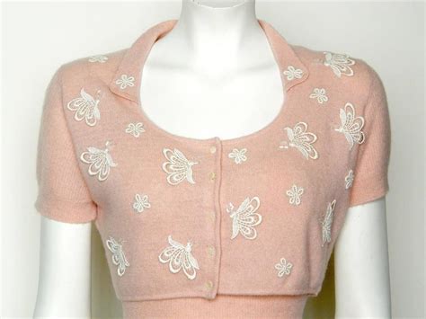 Cashmere Sweater Twin Set with Butterflies at 1stDibs | twin sweater ...