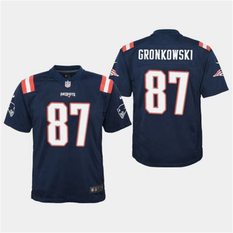 Youth New England Patriots #87 Rob Gronkowski Color Rush Game Home ...