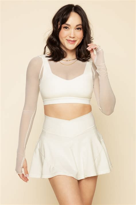 Coquette Long Sleeve Mesh Bra - Ivory – POPFLEX®